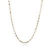 LUXSTAR Glitter Chain Necklace, Narrow, 0.06 inch (1.5 mm), Women's,