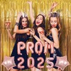 Prom 2025 Decorations 16"Prom 2025 Balloons Banner Star Foil Balloons