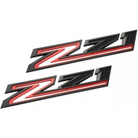 Xtreme Trux Matte Black Red Z71 Emblem Badge Set Sierra Silverado Tahoe Yukon Avalanche