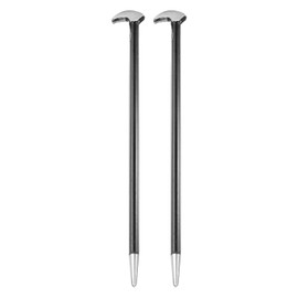 HARFINGTON 2pcs Rolling Head Pry Bar 12" Length 0.4" Rod Dia Carbon Steel Lady-Foot Leverage Bar Heel Line Up Pry Bars for Automotive Mechanics Aligning & Prying