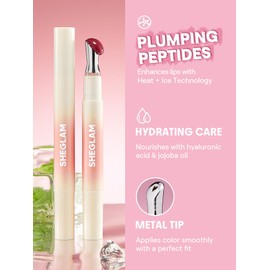 SHEGLAM Hydrating Lip Gloss Cruelty-Free Plumping Peptides-Cherry Gleam