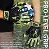 HHH Fußball-Torwarthandschuhe für Kinder, Jugend mit 4 mm Latex-Handflächen und
