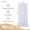 50ft x 14ft White Backdrop Curtains for Parties, Silky Photography