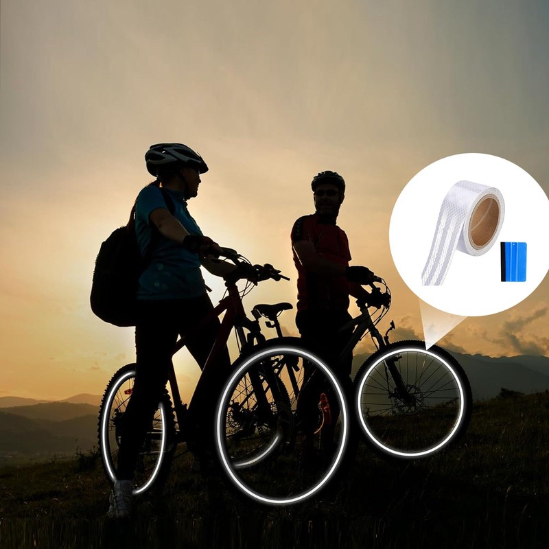 Reflektierende Klebeband 9m x 5cm, Reflektierende Aufkleber Selbstklebende Wasserdicht Aufkleber