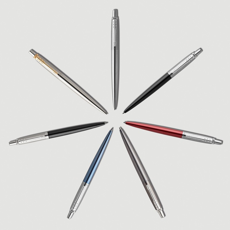 PARKER Jotter Gel Pen, Premium Oxford Grey Pinstripe, Medium Nib