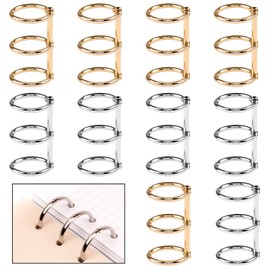 Book Ring 10 Pieces Binder Rings Loose Leaf Connector Rings 3 Ring Book Ring 30 mm Metal Book Loose Leaf Binder for Notebook Diary Photo Album DIY Planner