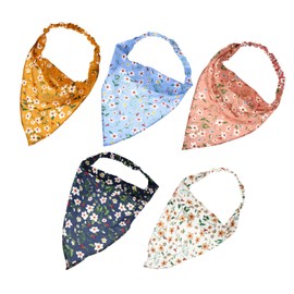 Beavorty Floral Printed Hair Scarves 5 Pcs Elastic Headband for Women Head Scarf Headkerchief Hair Scarf Headband Set Suitable for Occasions Photography