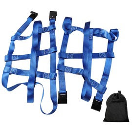 labwork 2PCS Blue 14-17 inch Tires Wheel Car Tow Dolly Basket Straps with Flat Hooks 10000 lbs Break Strength