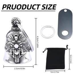 BKEPDY Guardian Bell Moto Design Angel Materiale Metallico Campanella Moto per Motociclisti e Appassionati di Motociclette