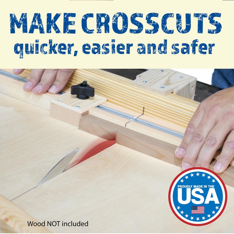 Fulton DIY 19" Crosscut Sled for Table Saw Kit w/Predrilled
