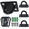 LifCratms 4 PCS Black Square Stainless Steel Ceiling Hooks Heavy
