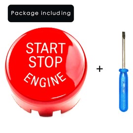Selyse Start/Stop Button, Replacement Engine Start Button High Gloss Start Button for Series 1 2 3 4 5 6 7 Series X1 X3 X4 X5 X6 / F20 F30 F10 F01 G30 G11 (Red)