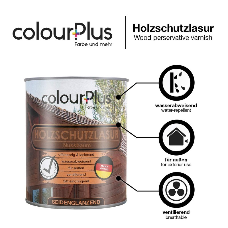 colourPlus Wood Preserving Varnish, brown