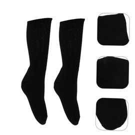 Healeved 1 Pair Pure Cotton Socks Knee High Socks Women Nursing Socks Ankle Socks Accessories Socks Comfy Socks for Men Mens Black