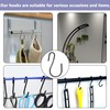 20PCS Mini S Shaped Hooks - Black Stainless Steel, Heavy