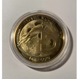 New Dogecoin Crypto Commemorative Coin in Protective Plastic Case