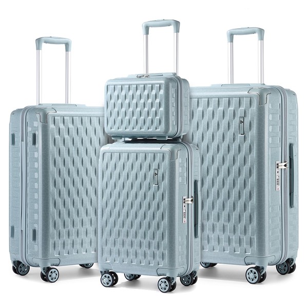Somago Luggage Sets 3 Piece Hardside PC ABS Lightweight Suitcase