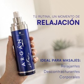 MIST JEWEL Aceite de Argán para Masaje Corporal, Piel, Rostro y Cabello, Aceite 100% natural prensado en frío Hidratante para Piel Seca, Puntas Secas,