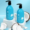 L LUSETA Coconut Milk Shampoo & Conditioner, Nourishing & Moisturizing
