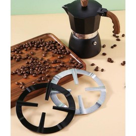 NISPOTDOR Mocha Pot Stand, Gas Ring Reducer Holder, Trivets for Moka Expresso Coffee Pot, Cast Iron Work Support Stand for Gas Hob Stoves, 2 Pack 13.5cm