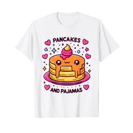 Kawaii Pancakes And Pajamas Cute Pancake Lover Slumber Party T-Shirt