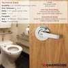 Commercial Door Handle Bathroom Door Lock in Chrome | Vacant