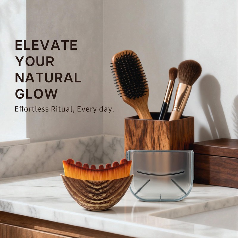TINYLENS Lymphatic Contour Face Brush, V-Shape Lymphatic Drainage Brush for