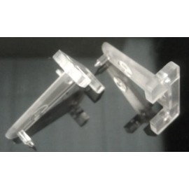 Hold Down Plastic Bracket For 2 inch Horizontal Blind- Pack of 2 - Clear