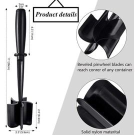 Meat Chopper, Ground Beef Masher with 5-Blade Head, Versatile High-Temp Heat-Resistant Hamburger Masher, Nylon Non-Stick Meat Masher, Kitchen Aid