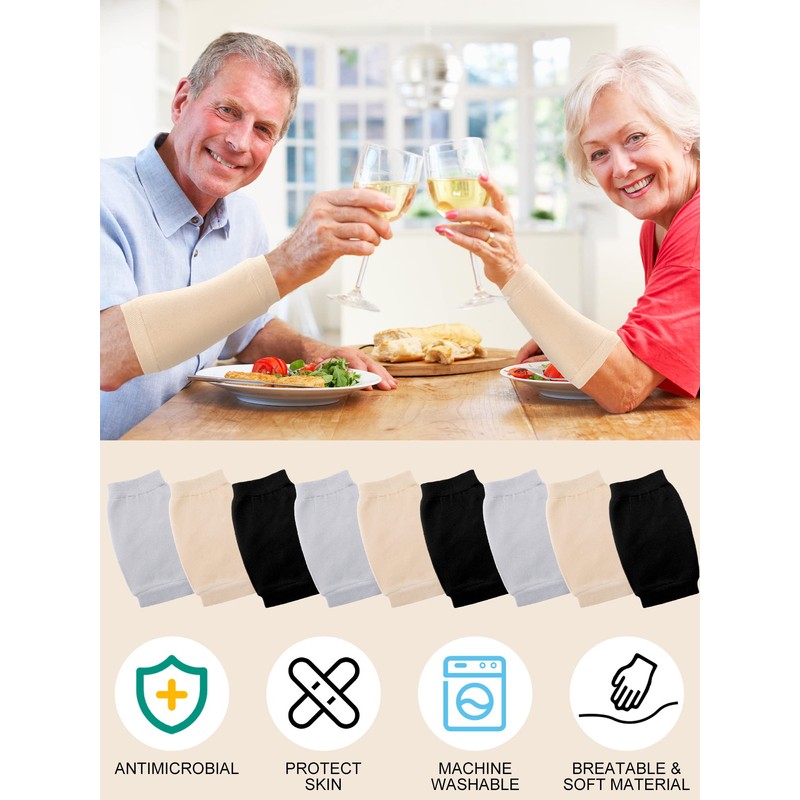 9 Pares Protectores de Brazos para Piel Fina y Hematomas