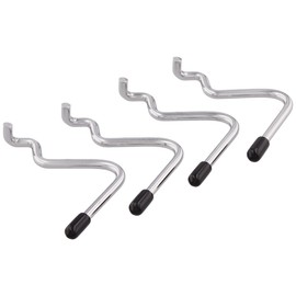 Hikari PBLF51 L-Shaped Punching Board Hooks, Black, 4 Pieces