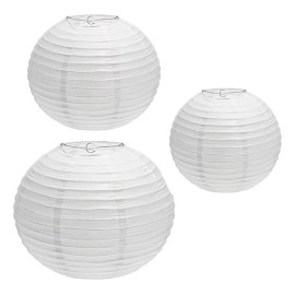 Lanterns 10 Pantallas Chinas 12 Pulgadas 30cm Blancas Lampara Lintern