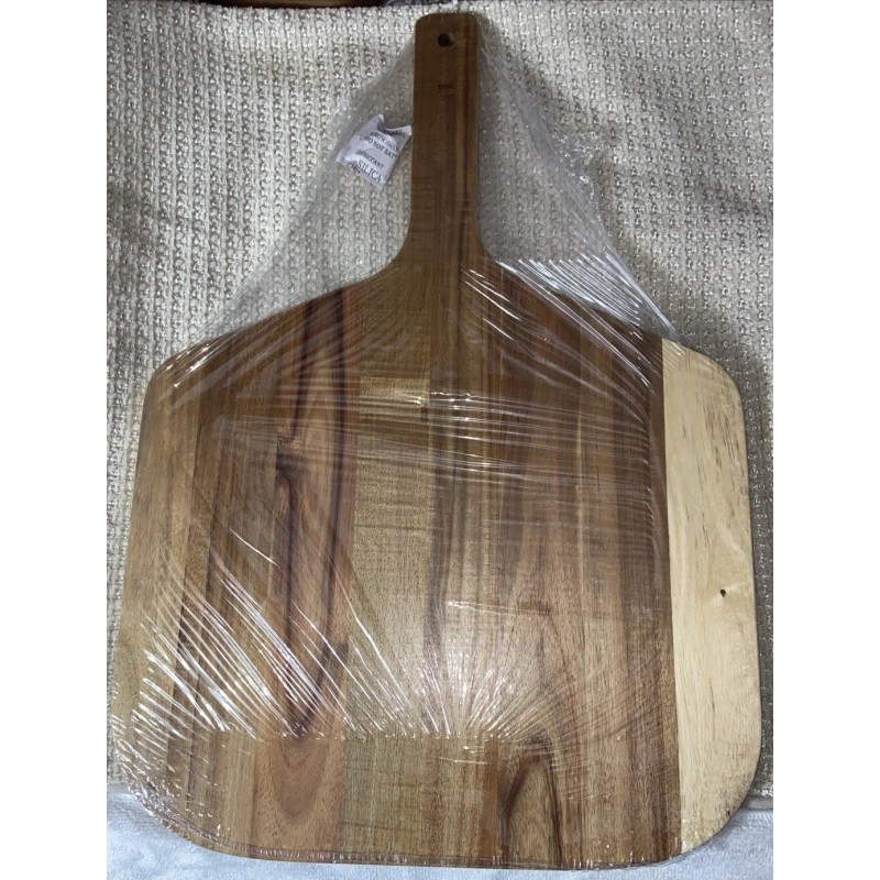 Pampered Chef ACACIA Wooden PIZZA PEEL Paddle- Bevel Edge