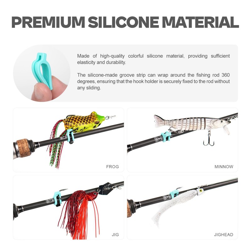 Universal Fishing Hook Keeper - Silicone Secure Holder for All