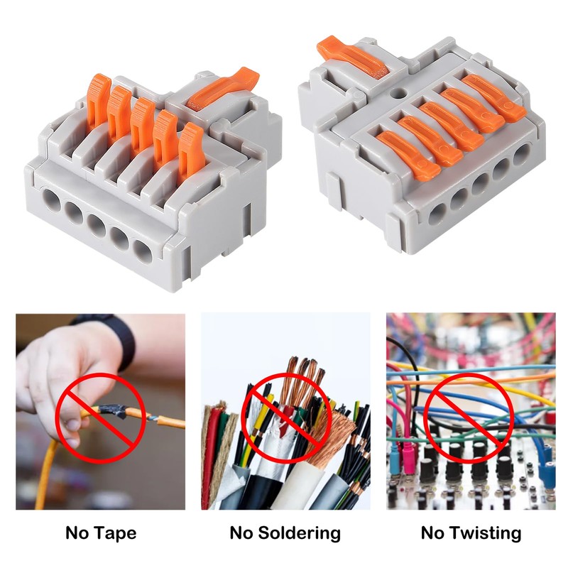 AITRIP 10PCS Lever Wire Connectors，Lever Wire Connectors, Quick Wiring Cable