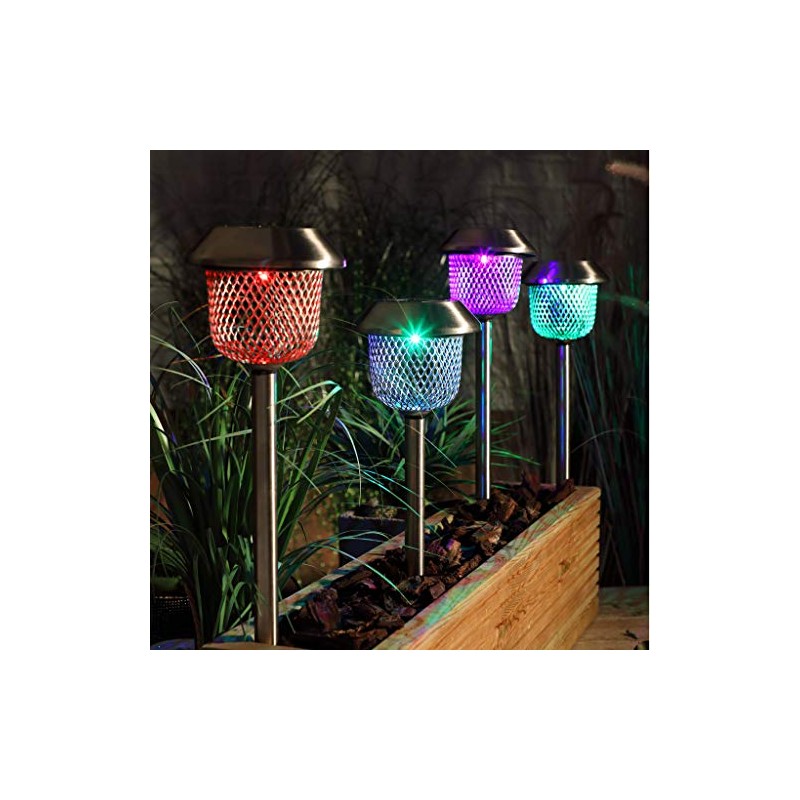 NOMA Solar Mesh Stake Lights with Colour Changing LED's (Pack