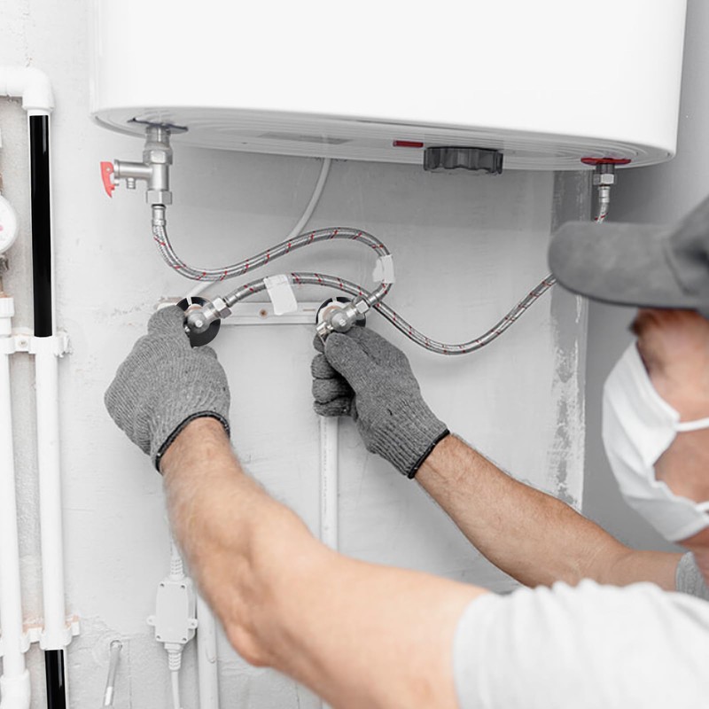 NAYAGOGO 4 pcs Radiator Pipe Covers & Collars, Black Radiator