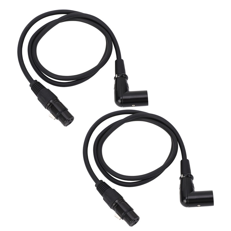 2PCS Microphone Extension Cables 3 Pin XLR Male to Female