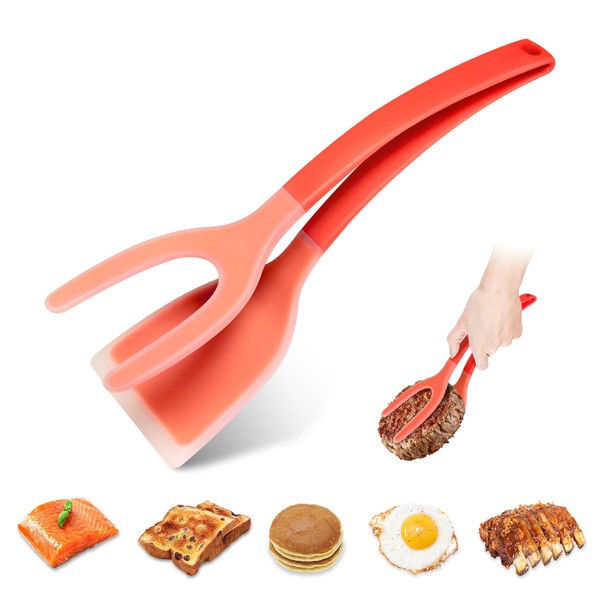 Silicone Spatulas, High Heat Resistant BPA Free Cooking Tongs, Silicone