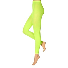 krautwear krautwear Damen Mädchen Leggins Leggings 60 den Karneval Fasching Kostüm schwarz rot rosa blau (gelb-SM)