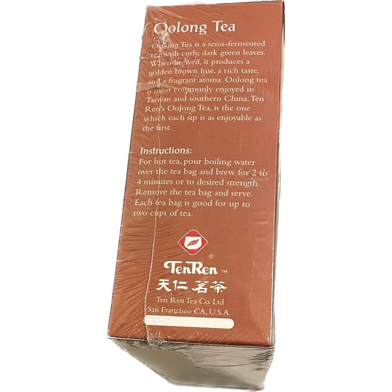 TenRen Oolong Tea (50 Tea Bags, Individually Sealed)