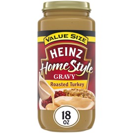 Heinz Homestyle Roasted Turkey Gravy (18 oz Jars, Pack of 12)