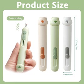 Upgraded 3 in 1 Automatic Needle Threaders Seam Ripper, 2 in 1 Needle Threader Seam Ripper Tool, Quick Thread Removal Tool for Hand Sewing, Knitting, Cross Stitch (1 Pcs-Green)