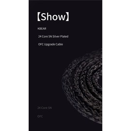 keephifi 24 Core TFZ Earphone Cable-KBEAR [Show] Upgrade Cable, 5N OFC Silver Plated Cable, IEM Detachable Cable with2.5mm Plug, Suit for Live-X Live-1 T2 King-PRO and TFZ Series (TFZ2.5, Black)