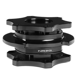 NRG Innovations NRG-SRK-R200BK-BK SRK-R200BK-BK SFI 42.1/6- Bolt Steering Wheel Quick Release Adapter, Black