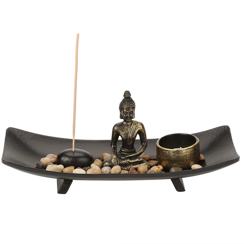 1 set Zen Buddhism Candlestick Incense Holder Furnishing Articles for