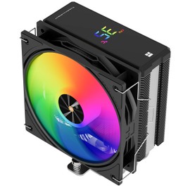 Thermalright Assassin X 120R Digital ARGB Black CPU Cooler Air with 4X6mm HeatPipes, Digital Screen Top Cover,PWM Fan Heatsink CPU Cooler,151mm High, for AM5 and Intel lga1700/1851/1150/1151/1200