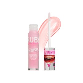 Ruby Kisses Plumping Lip Gloss, Hydrating High-Shine Volumizing Plumper with Hyaluronic Acid & Vitamin E For Fuller Lips With Sheer Color, 0.15 Fl Oz (Bubble Gum)