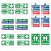 Ultra Durable 16 Pack Fire Safety Signs || 4 x