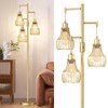 Ziisee Dimmable Gold Floor Lamps for Living Room, 70" Farmhouse
